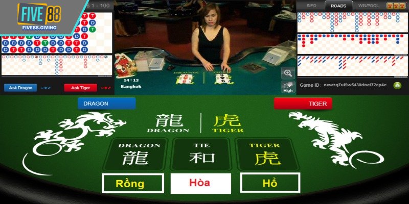 Rồng hổ Five88 được nhiều người ưa thích